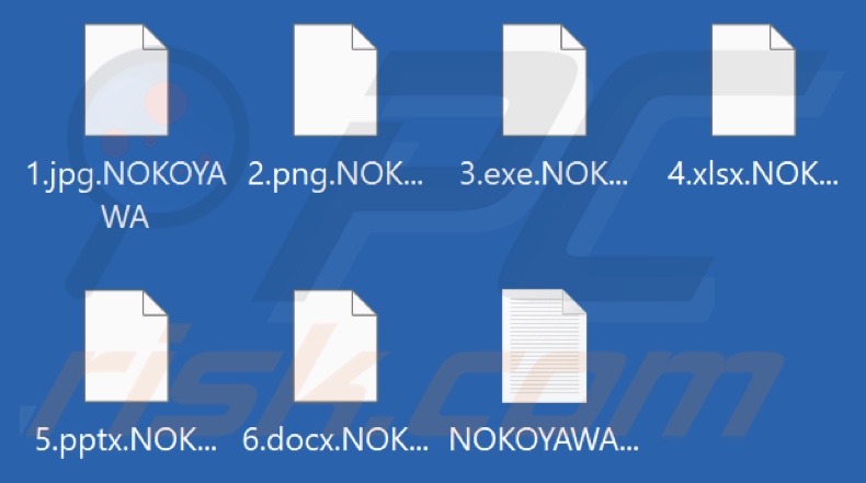File crittografati da NOKOYAWA ransomware (estensione .NOKOYAWA)