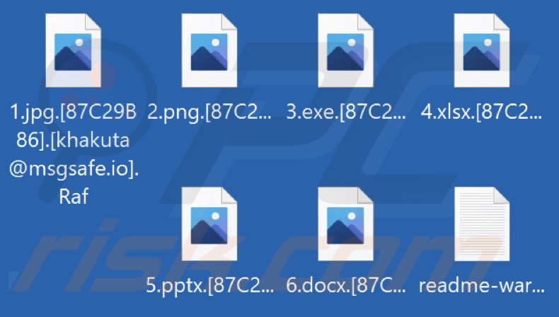 File crittografati da Raf ransomware (estensione .Raf)