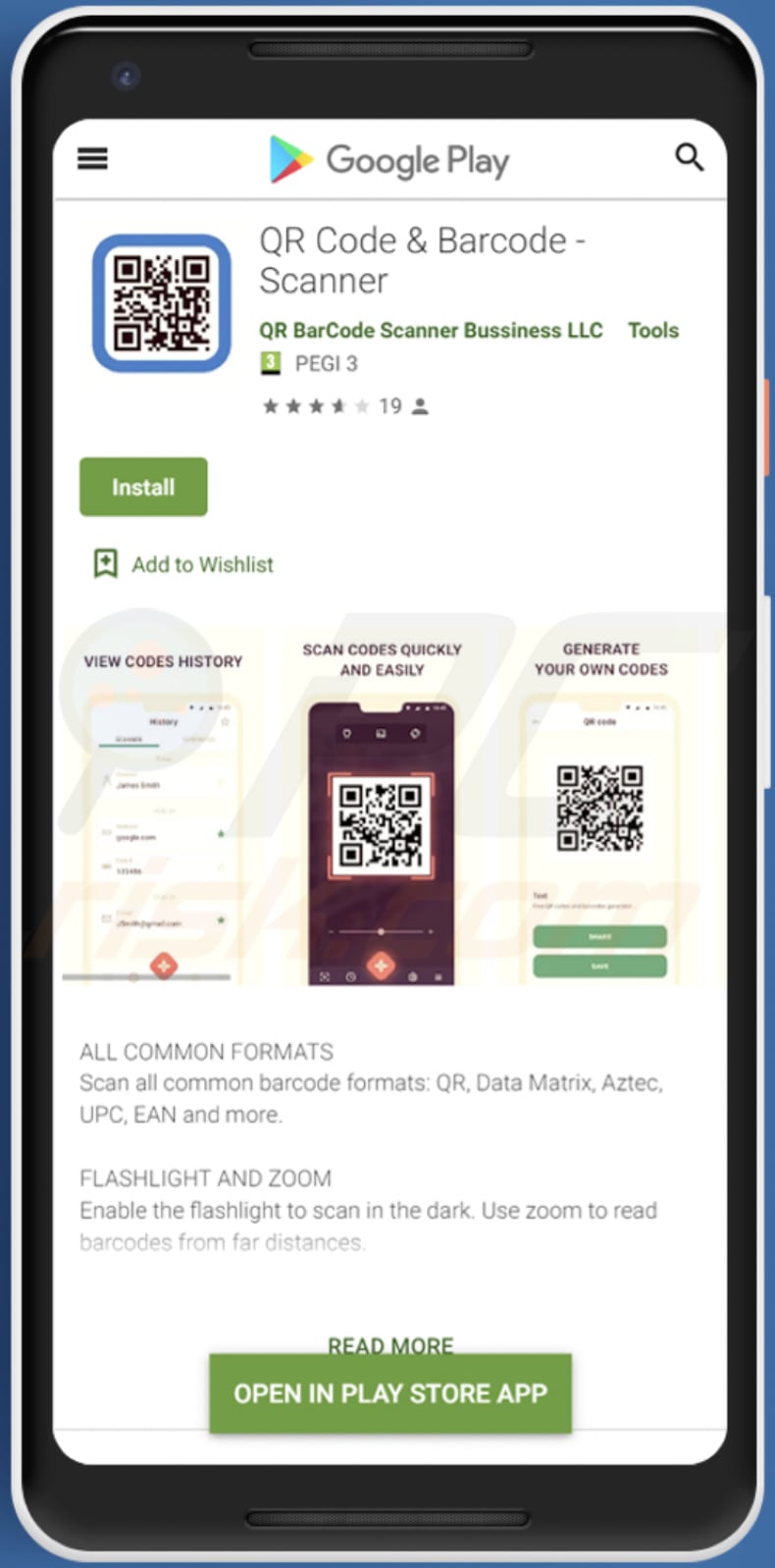 malware teabot su Google Play come scanner di codici a barre e QR