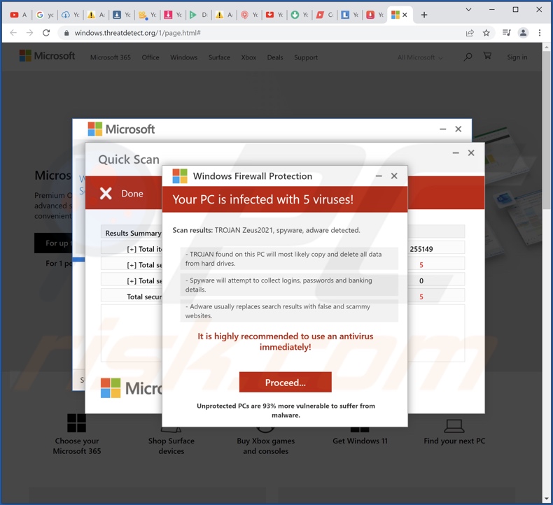 TROJAN Zeus2021 spyware adware detected truffa