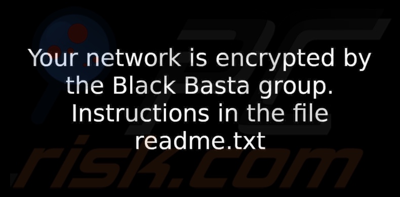 Screenshot dello sfondo del desktop di Black Basta