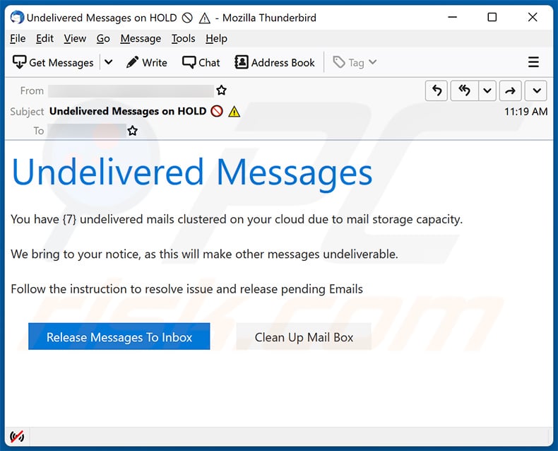 Un altro esempio di spam a tema email cluster che promuove un sito di phishing (2022-04-04)