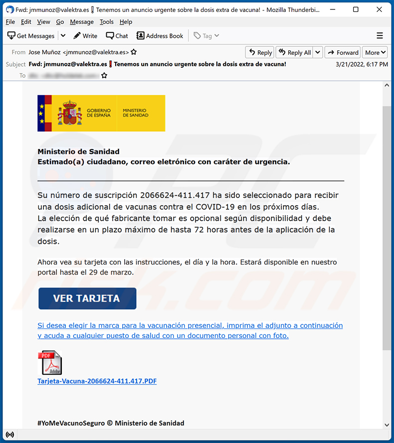 Ancora un'altra email di spam che diffonde il trojan Mekotio (2022-04-13)