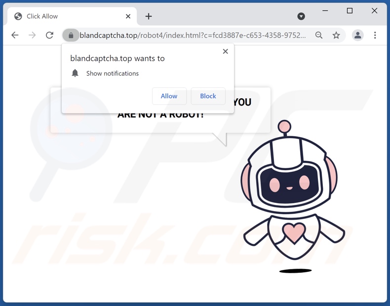 blandcaptcha[.]principali reindirizzamenti pop-up