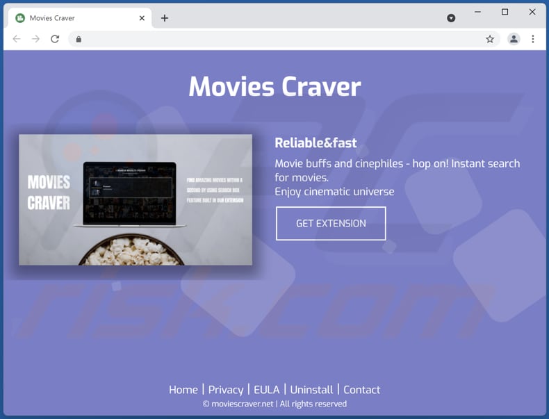 Pagina ufficiale utilizzata per promuovere Movies Craver