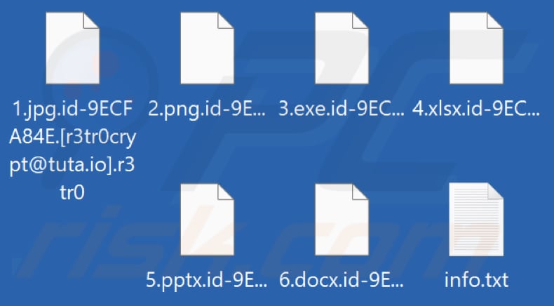 File crittografati da R3tr0 ransomware (estensione .r3tr0)