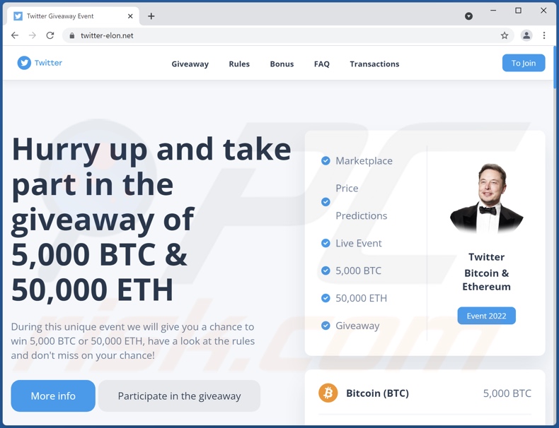 Twitter Crypto Giveaway truffa