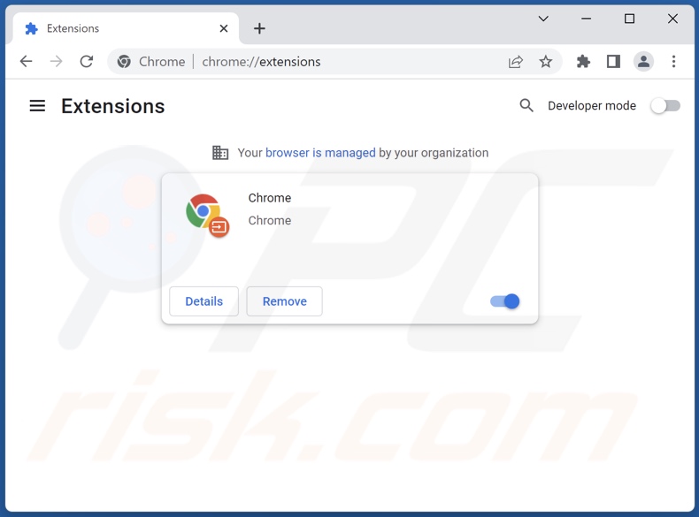 Rimozione degli annunci della falsa estensione di Chrome  da Google Chrome step 2