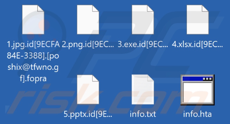 File crittografati da Fopra ransomware (estensione .fopra)