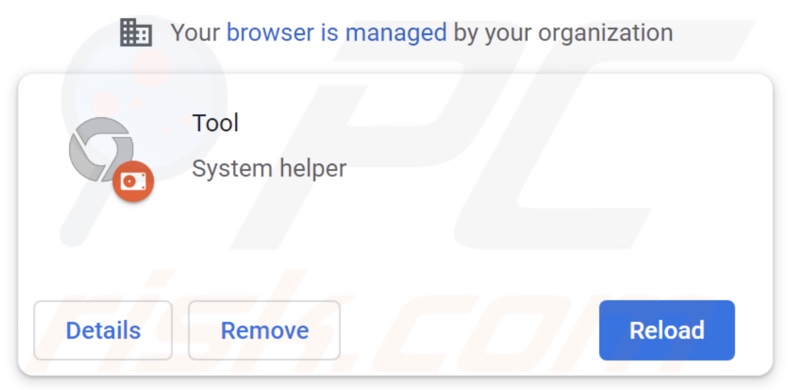 Tool estensione del browser adware