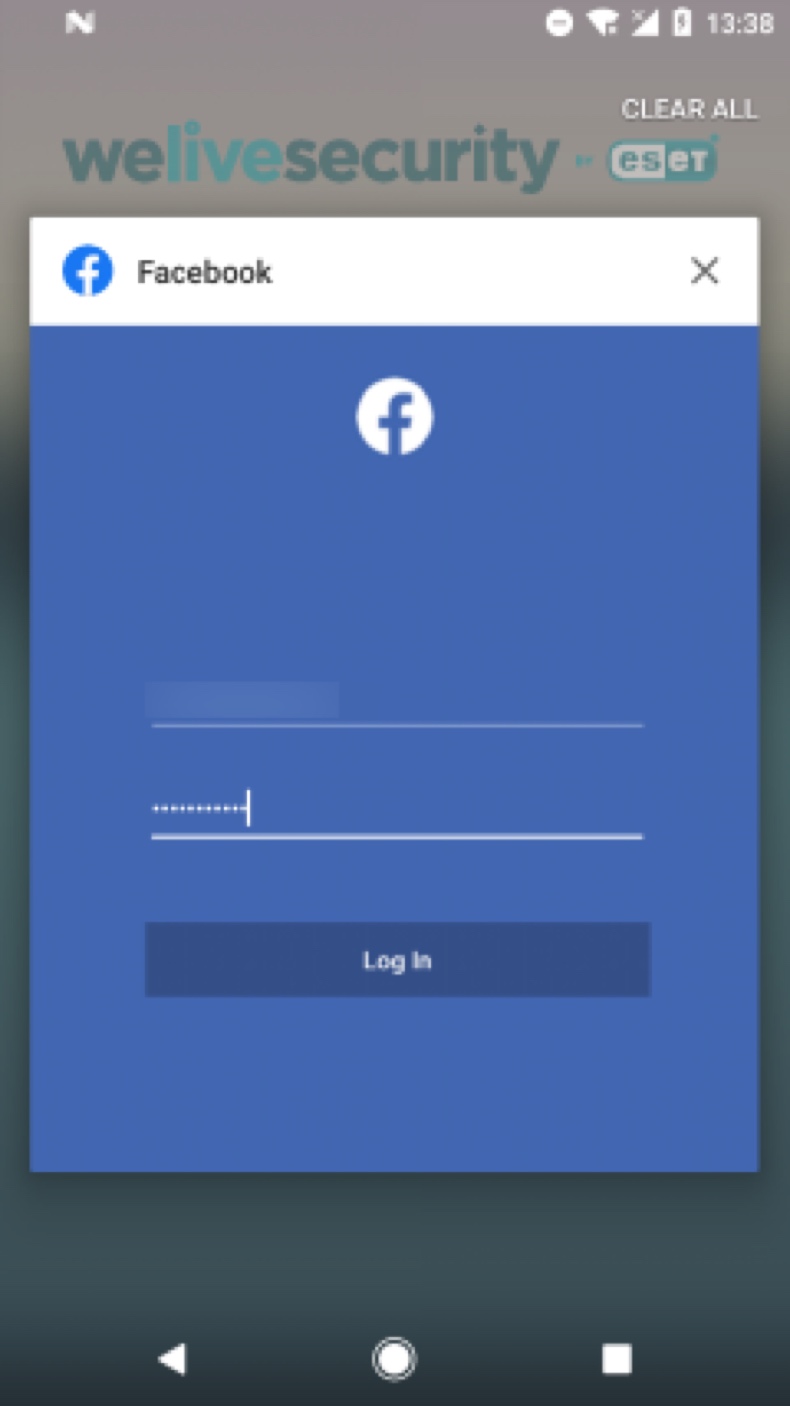 888 trojan di accesso remoto che imita il login di Facebook