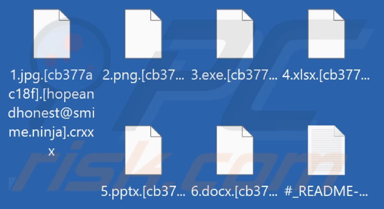 File criptati dal ransomware CRYPTCAT (estensione .crxxx)