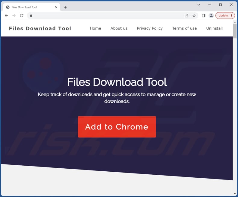 Un'alta pagina ingannevole che promuove Files Download Tool