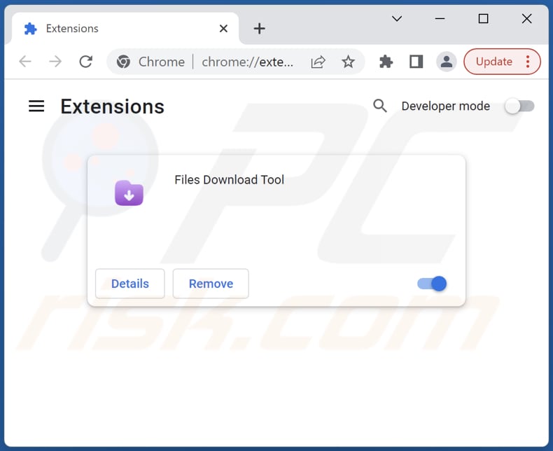 Rimozione di Files Download Tool adware da  Google Chrome step 2