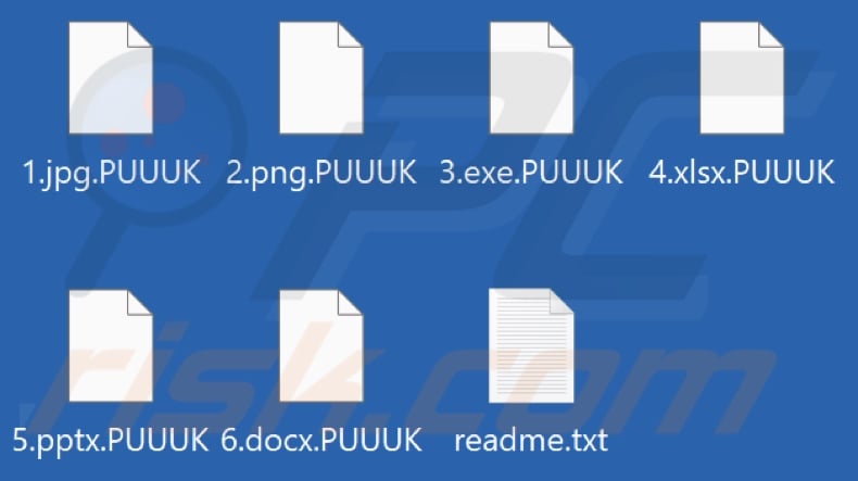File crittografati da MONTI ransomware (estensione composta da cinque caratteri casuali)