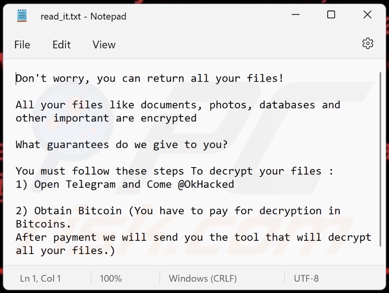 OkHacked ransomware nota di riscatto (read_it.txt)