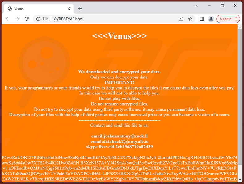 File HTML venus (