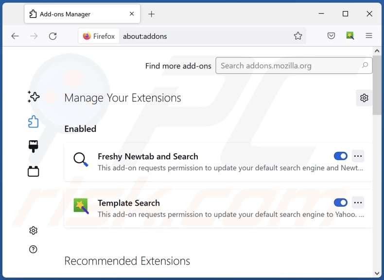 Rimozione delle estensioni di Mozilla Firefox correlate a securesearch.pro
