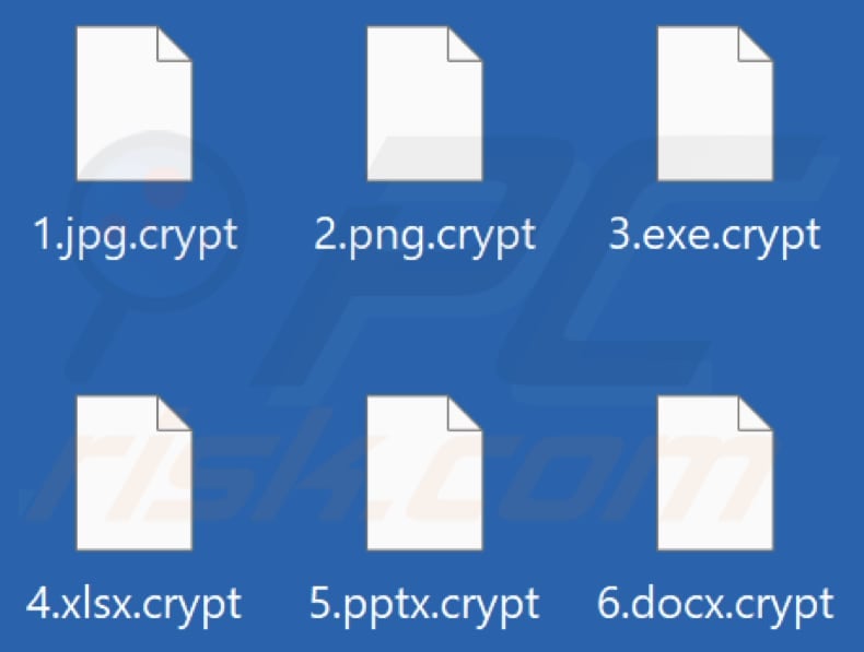 File crittografati da ARCrypter ransomware (estensione .crypt)