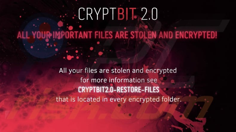 Schermata dello sfondo del desktop di CryptBIT 2.0