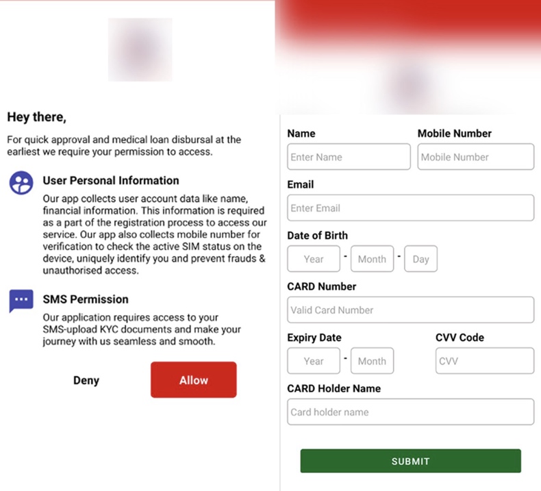 Aspetto del travestimento dell'app di FakeReward che richiede autorizzazioni e dati privati (fonte immagine - Trend Micro)