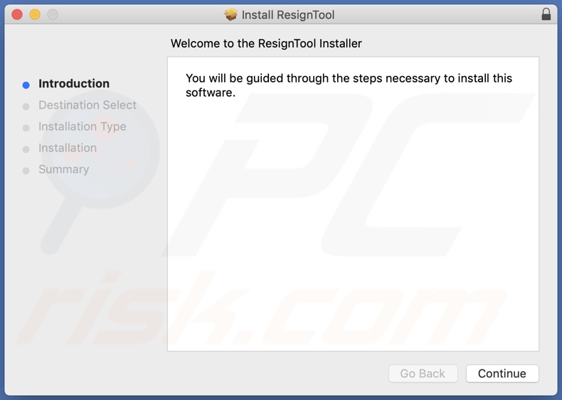 Configurazione dell'installazione del trojan KEYSTEAL