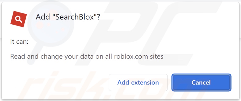 Screenshot delle autorizzazioni richieste da un'altra variante di SearchBlox 2