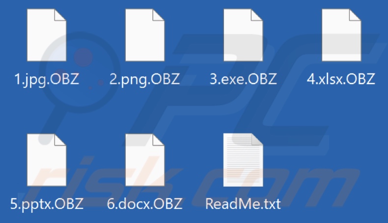 File crittografati da OBZ ransomware (estensione .OBZ)