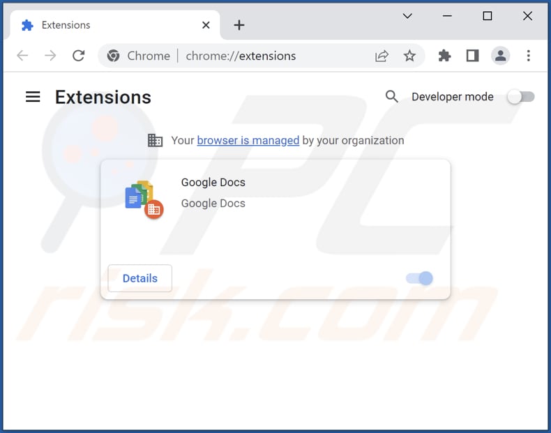 Rimozione delle estensioni di Google Chrome relative a privatesearches.org