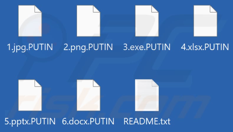 File crittografati da PUTIN ransomware (estensione .PUTIN)