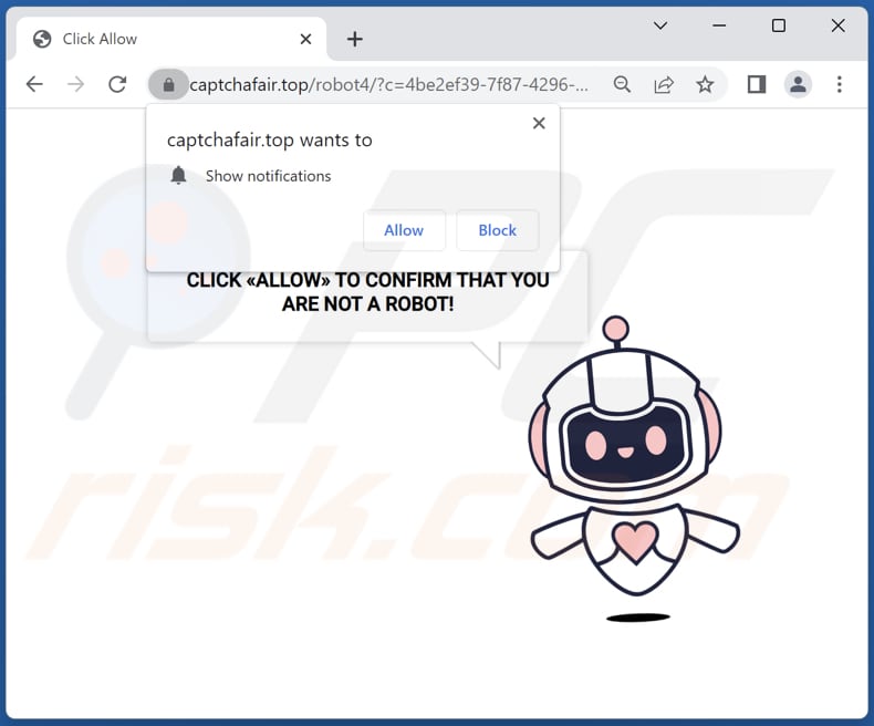 captchafair[.]top annunci