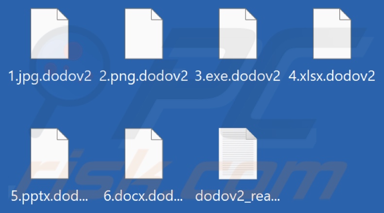 File crittografati dal ransomware DODO (estensione .dodov2)
