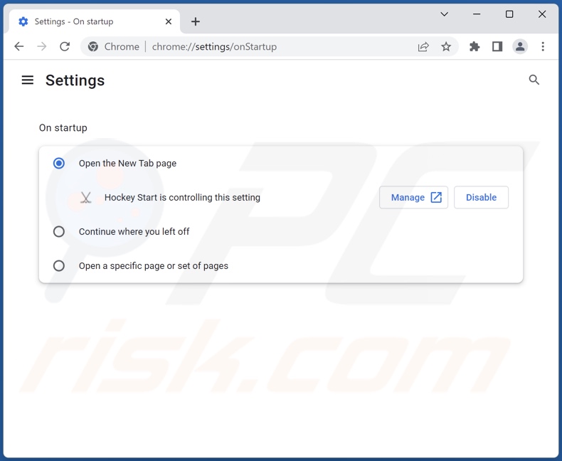 Rimozione di search.nstart.online dalla home page di Google Chrome