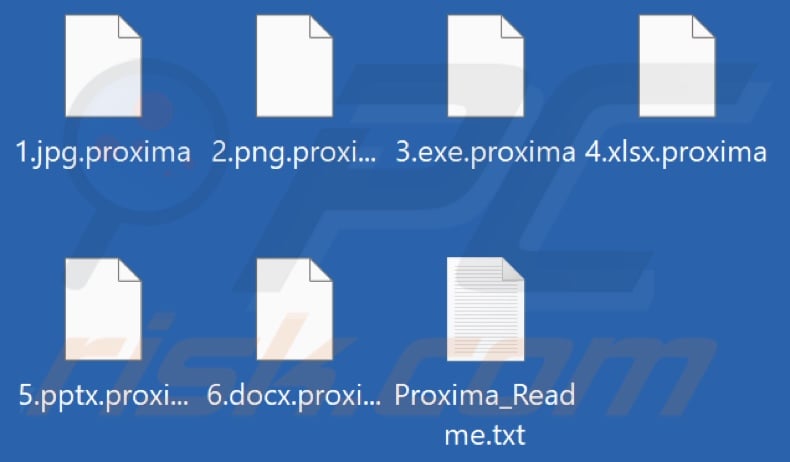File crittografati dal ransomware Proxima (estensione .proxima)