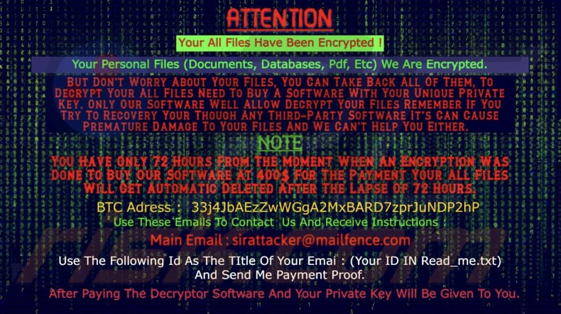 Screenshot dello sfondo del desktop di Sirattacker ()