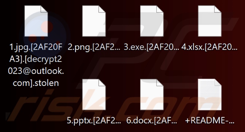 File crittografati da Stolen (Makop) ransomware (estensione .stolen)