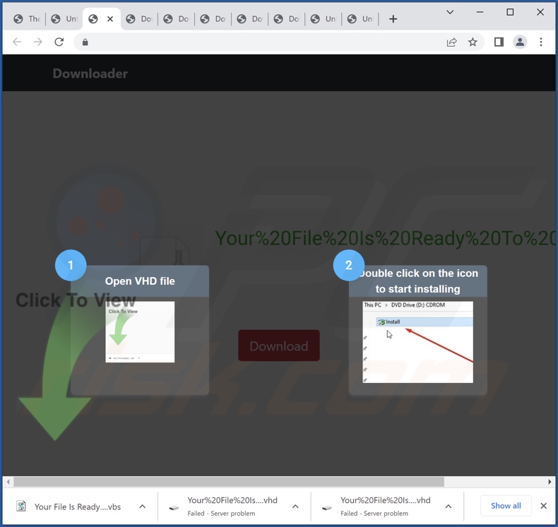 Sito Web ingannevole che promuove un programma di installazione contenente il dirottatore del browser Bottle