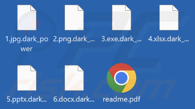 File crittografati da Dark Power ransomware (estensione .dark_power)