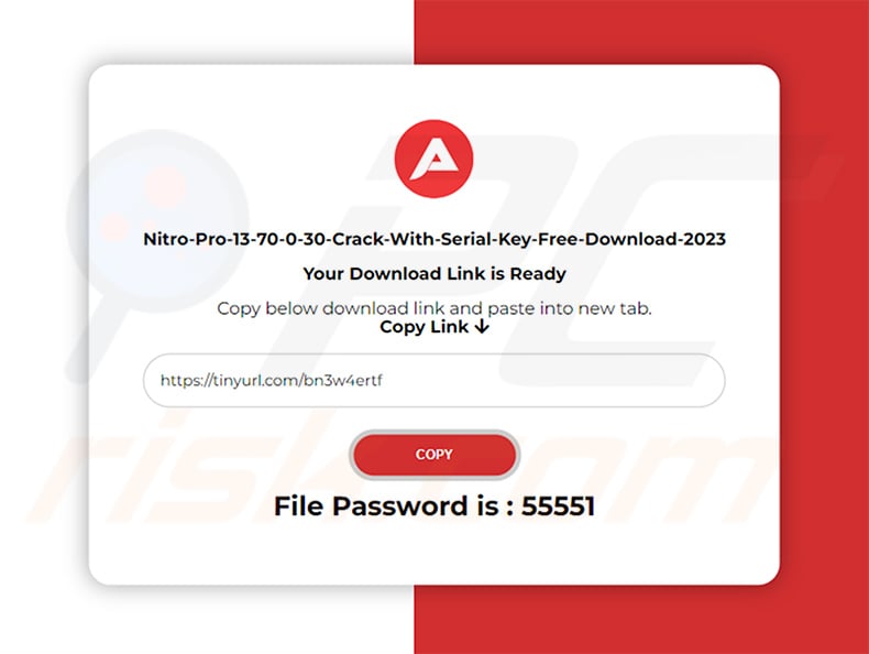 Screenshot di un sito Web di download di software crack che diffonde lo stealer LummaC2 (fonte ahnlab.com)