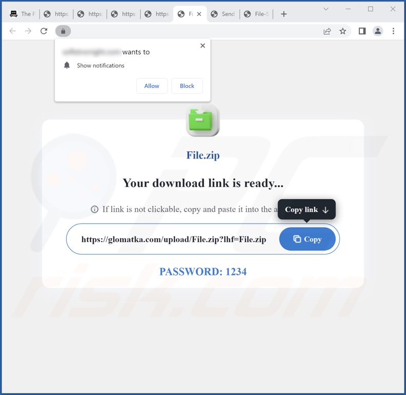 Screenshot di un sito Web ingannevole utilizzato per promuovere un programma di installazione contenente l'adware dell'assistente MetAI