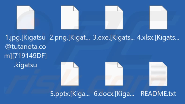 File crittografati da Proton ransomware (estensione .kigatsu)