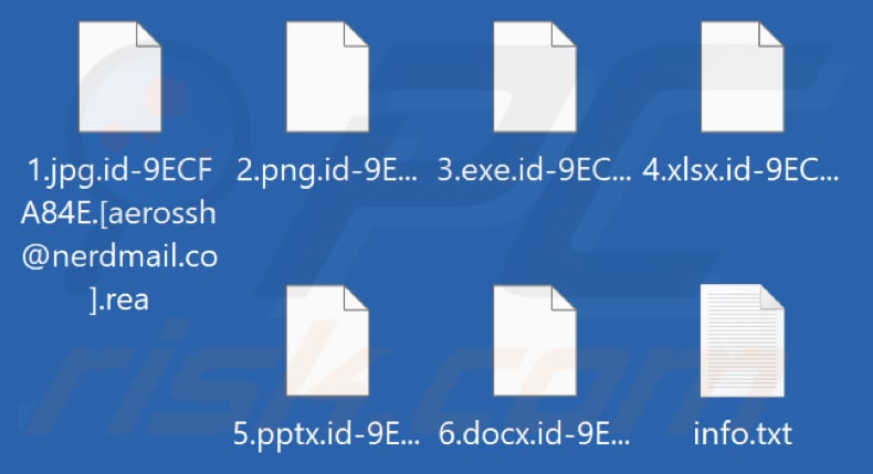 File crittografati da Rea ransomware (estensione .rea)