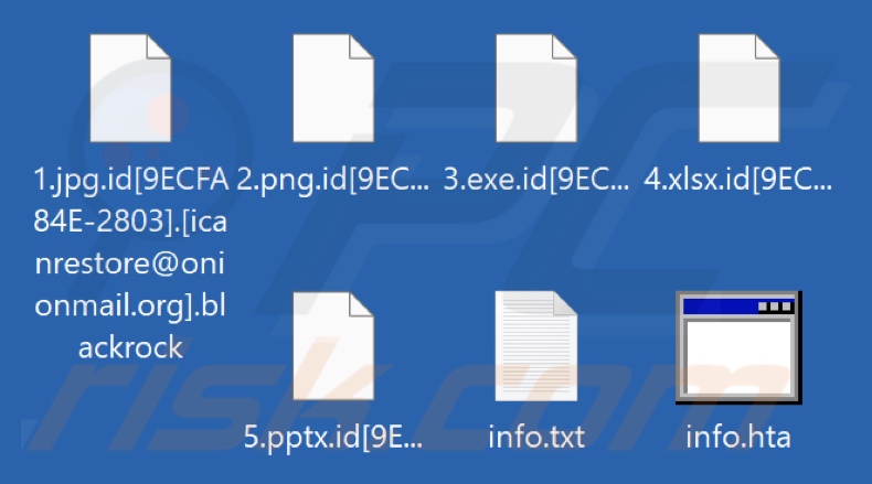 File crittografati da BlackRock ransomware (estensione .blackrock)