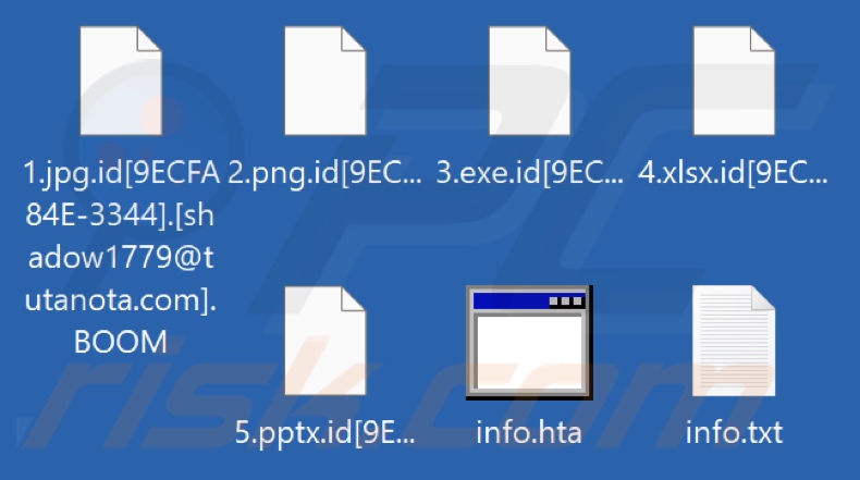 File crittografati da BOOM (Phobos) ransomware (estensione .BOOM)