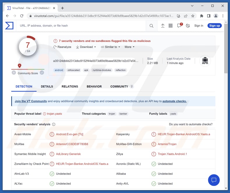 PixBankBot malware per Android 