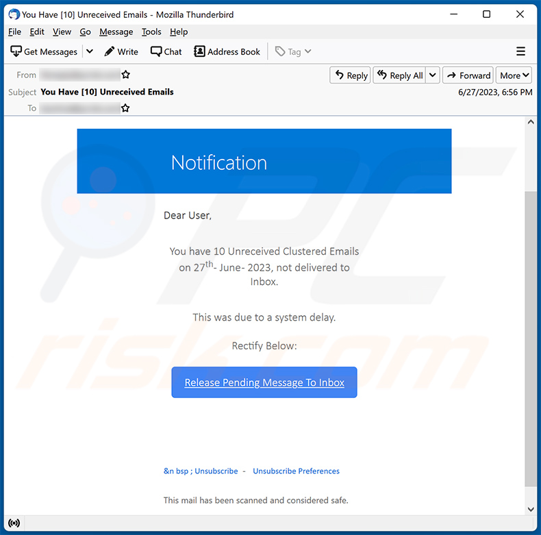 E-Mail Clustered scam (2023-06-28)