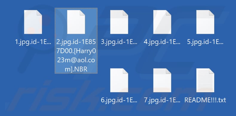 File crittografati da NBR ransomware (estensione .NBR)