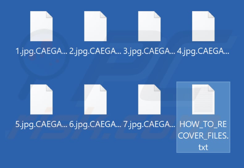 File crittografati da NoEscape ransomware (estensione casuale)
