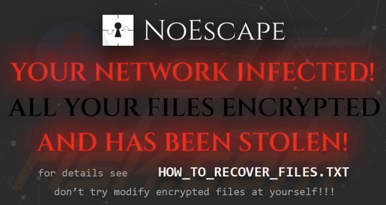 Schermata dello sfondo del desktop di NoEscape