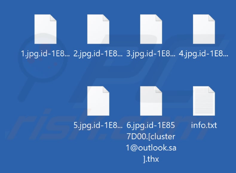 File crittografati da Thx ransomware (estensione .thx)